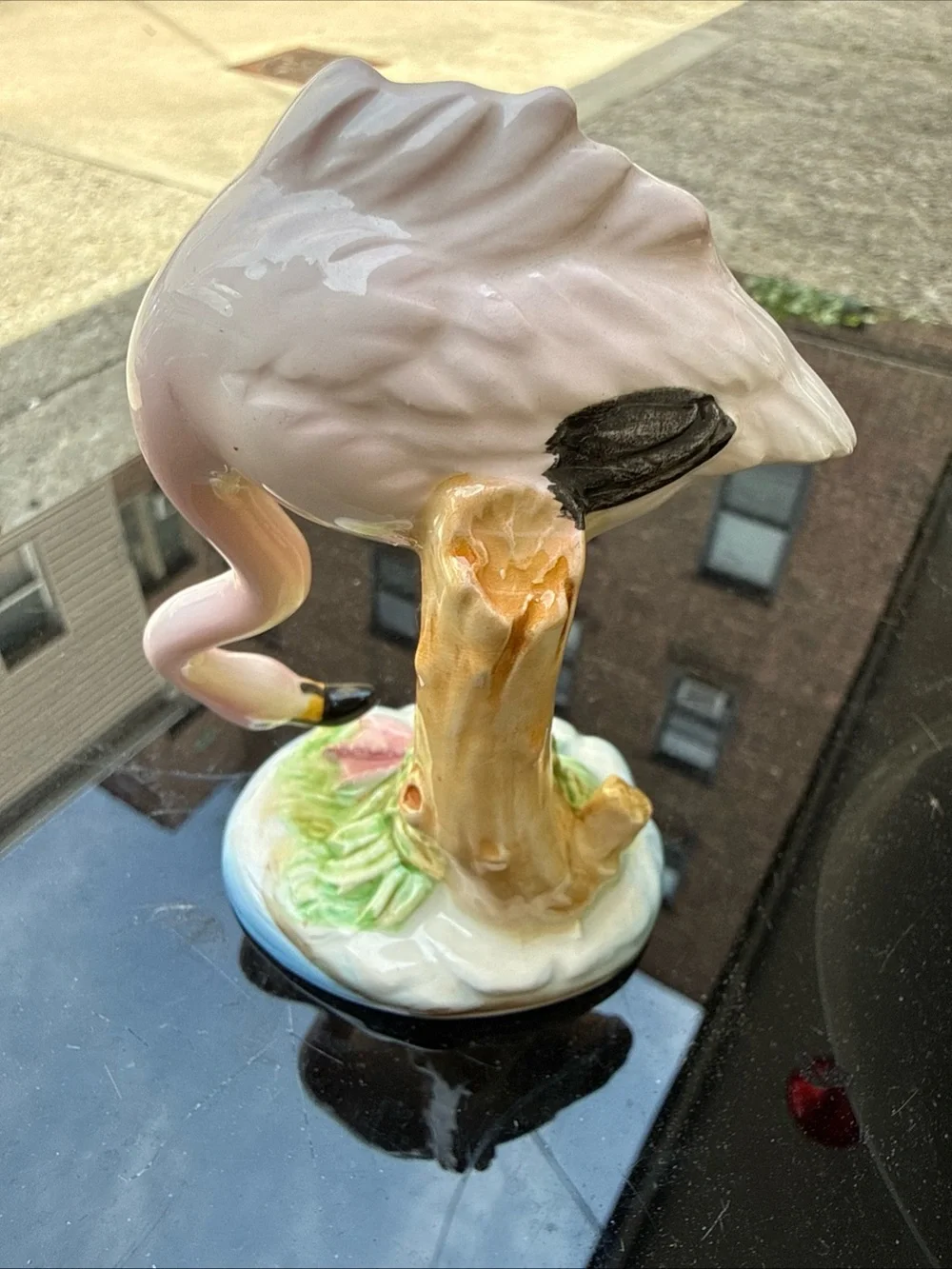 Pink Porcelain Flamingo Figurine - Home Accent